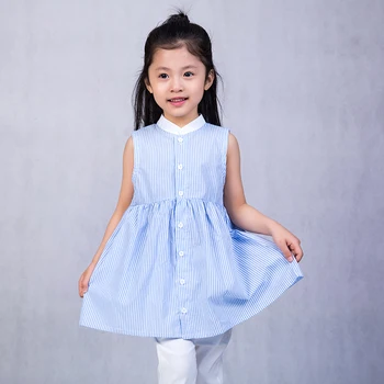 Gamintojas parduoda tiesiogiai 2018 m. vasaros naujas berankovis suknelė marškinėliai tipas vertikalus kaklo vertikali juostele princesė suknelė