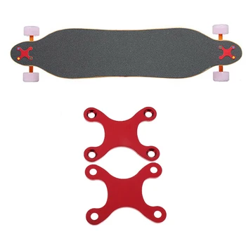 2vnt Aliuminio Lydinio Skateboard Deck Anti-įgriuvos Mygtukai H-tipo Denio Apsauga