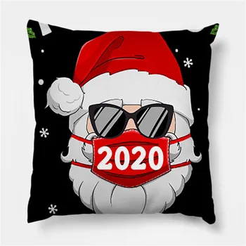 Kalėdų Santa kaukė Spausdinti Animacinių filmų Kalėdų Užvalkalas 2020 Dekoro Namų Linksmų Kalėdų Ornamentu Navidad Kalėdos Dovanas