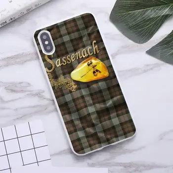 TV Jamie Fraser Sassenach Dragonfly Telefono dėklas skirtas iPhone 12 mini Pro 11 Max X XR XS 8 7 6s Plius Saldainiai balta Silikono Atvejais