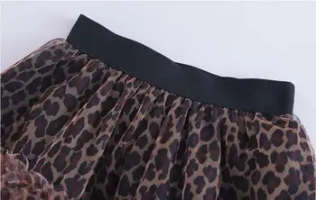 Paauglių akių sijonai 2019 m. vasarą naujas Leopard print Kamuolys Suknelė skies vaikams, rūbai vaikams, Elastinga juosmens kelnes 6-12Y ws557