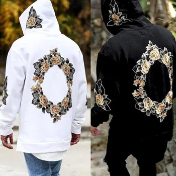 Nauja Rudens Dizaino 3D Gėlių Spausdinti Hoodies Vyrų Hip-Hop Kietas Mens Gobtuvu Puloveriai Vyrų Sweatershirt Streewear Hombres Sudaderas