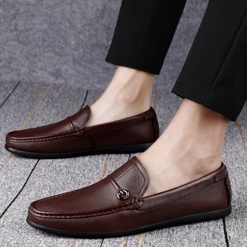 Sapato Mens sapatos informales atsitiktinis cuero mens putoja zapatos mens para vyrų 2020 mokasīni, odos pavasarį vyrų priežastinis parduodant karštas