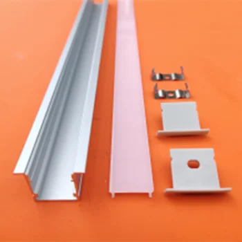 Nemokamas Pristatymas 35Sets/2M Daug Įleidžiamas LED Aliuminio Profilis su Pieniškas/Skaidrus Dangtis,Aliuminio Kanalo Būsto Apdaila