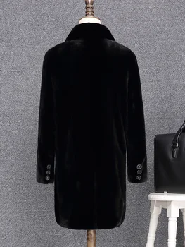 Nauja stiliaus vyriški Žiemos paltai nekilnojamojo susiuvimo audinės kailinius, kailis juoda madingas kailis šiltas ir atsispirti šalčio