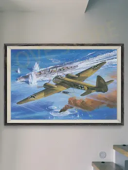 G126 Karo Lėktuvas Skrydžių Retro Klasikinės Tapybos 55 Šilko Audinys Plakatus Dekoro Patalpų Dažymas Dovana