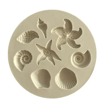 Jūros Gyvūnų Žvaigždė Shell Tortas Įspaudas Pelėsių Minkštas Kepimo Pyragai, Bandelės, Dekoravimo Priemonės, Slapukus, Šokolado Pelėsių