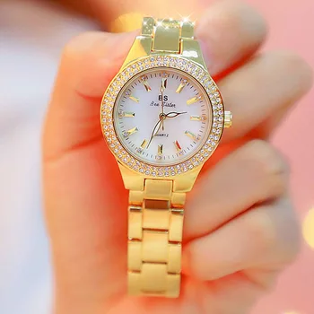 2019 Dames horloges Lady Mados Aukso Riešo Žiūrėti Moterų Garsaus Prekės ženklo Auksinis Kvarcas Moterų Laikrodžiai Relogio Feminino Montre Femme
