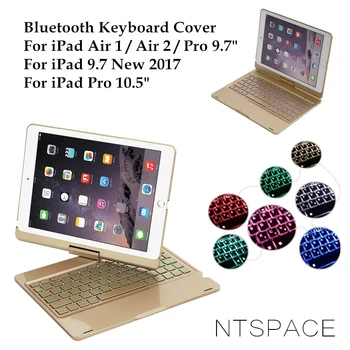 NTSPACE iPad 5 / 6 / Air / Air 2 Apšvietimu ir Šviesos Aliuminio Belaidžio 