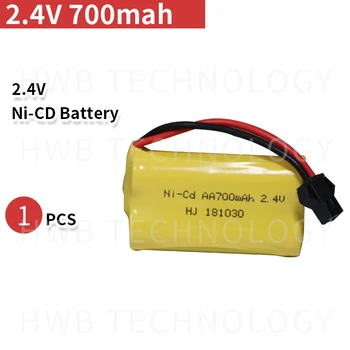 1pc 2.4 V 700MA NI-CD įkrovimo baterija AA įkraunamos baterijos