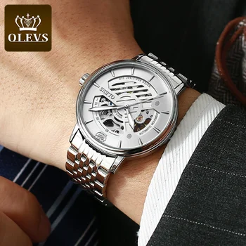 OLEVS Mados Automatinis Mechaninis laikrodis Judėjimo Royal Dizaino Top Brand Prabanga Riešo Žiūrėti Relojes de hombre, G9909