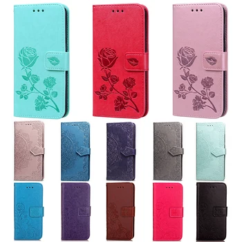 3D Rose Odos Spausdinti Gėlių Atveju HTC Desire 10 Pro D12 12S 300 301E 510 516 616 12 19 Plus Flip Piniginės Dangtelis su Dirželiu