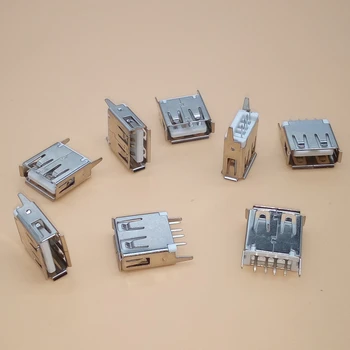 10VNT/Daug USB Lizdas, USB-A Tipo 4-Pin CINKAVIMAS Looper Jungtis Moterų 13.7 MM