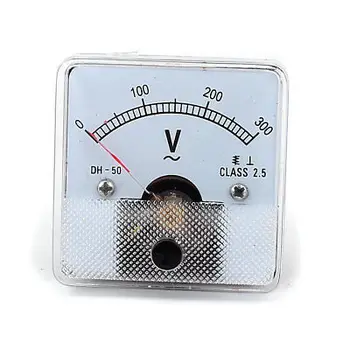 AC 0-300V Kvadratinis Analoginis Pultas Metrų Voltų Įtampos Indikatorius Analoginis Voltmeter
