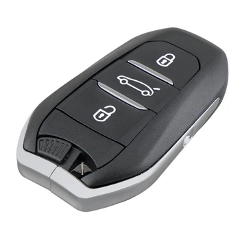 Automobilio Smart Remote Key 3 Mygtuką 433Mhz 4A CHIP Tinka Peugeot 208 308 3008 508 5008 Keliautojas Ekspertas