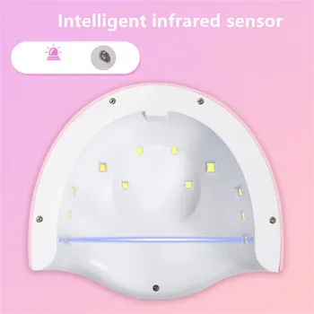 24W Smart Indukcijos LED Nagų Lempa UV Nagų lako Klijai Sausi Fototerapijos Mašina Nagų Fototerapijos Lempa