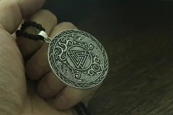 Lanseis 10vnt viking vyrų karoliai celt varna paukščių Valknut pagonių amuletas pendanorse laišką simbolis