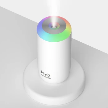 USB Oro Drėkintuvas Ultragarsinis Aromato Difuzorius Automobilių Rūkas Maker, su 7 Spalvų LED Žibintai, Mini Biuras Oro Valytuvas
