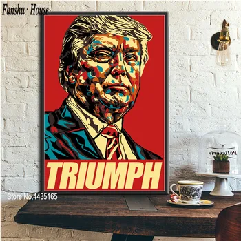 Plakatai ir Spausdina Donald Trump Amerikos Prezidentas, Plakatai, Drobė, Tapyba Sienos Meno Nuotrauką Kambarį Namų dekoro