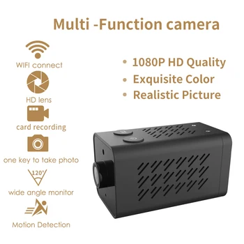 1080P Smart Mažas IP Kamera, WiFi Bevielis Saugumo mini Kamera ONVIF P2P Stebėjimo kamerų Naktinis Matymas