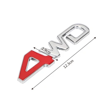 4WD Automobilių Lipdukas Logotipo Lipdukas 3D Metalo Atspindintis Automobilių Uodega Galinis Šoninis Stiklas Sparnas Keturi Varantys Ratai Logotipas Ženklelis Universalios