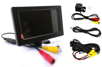 4.3 Colių TFT LCD Automobilinis Monitorius, Sulankstomas Ekranas Atbuline Kamera, automobilio Statymo Sistema, Automobilio galinio vaizdo Monitoriai NTSC, PAL