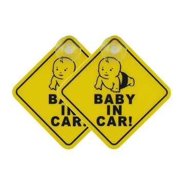 2 Vnt Automobilių Transporto priemonė Kūdikių LAIVE Įspėjamasis Saugos Ženklas, Lipdukas, Decal Siurbimo Lipdukai