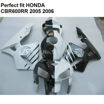 Nemokamai užsakymą lauktuvės komplektas Honda CBR600RR 2005 2006 balta juoda purvasargiai CBR 600RR 05 06 PT24