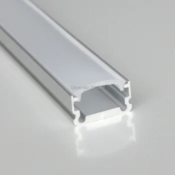 30m(30pcs) daug, 1m per gabalas, plonas aliuminio profilių ekstruzijos led juostas, pieniškas pasklidųjų taršos šaltinių padengti arba išvalykite dangtis