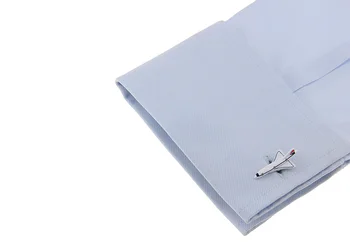 Vyriškos Rankogalių segtukai Lėktuvo Plokštumos Balta rankogalių segtukai L1706