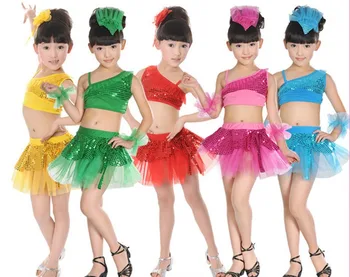 Naujas Veiklos Etapas Blizgučiais Džiazo Baleto Lotynų Dviejų Dalių Mergaitėms, Vaikams, Vaikų Dancewear Šokių Tutu Suknelė S3184