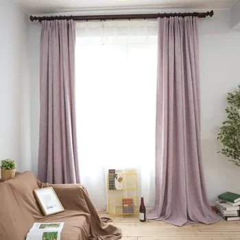 Paprastas stilius rožinė drobulę kambario dekoro užuolaidos, lango užuolaidos už lango užuolaidėlė kambarį violetinė vien užuolaidos 200&C