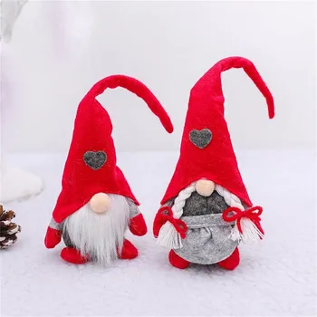 2# Kawaii Kalėdų Lėlės Rudolph Miško Vyras Meilės, Nuolatinio Lėlės Kalėdų Beveidis Lėlės Apdailos Pakabukas Dovana