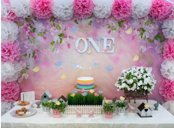 Rožinė Fantazija gėlių gėlių fonas fotografijos fone pavasario baby shower vaikai mergina portretas, foto studija rekvizitai kabina šaudyti
