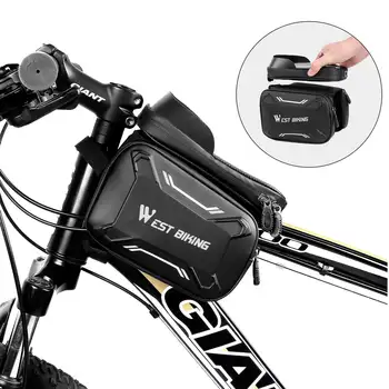 Dviračio krepšys priekinis rėmelis, aukštos kokybės MTB road bike bag jojimo reikmenys vandeniui ekrano touch top tube mobiliojo telefono krepšys