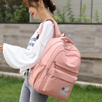 2020 naujas nylon kuprinė moteriška korėjos stiliaus aukštosios mokyklos studentas mokyklos maišą mados atsitiktinis didelės talpos kompiuterio kuprinė