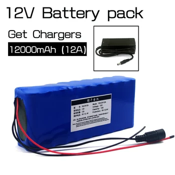 12v12ah Ličio Baterija Stebėti 12,6 v 35w xenon lempos medžioklės medicininės įrangos, baterijų rinkinys + 12 v 3a įkroviklis