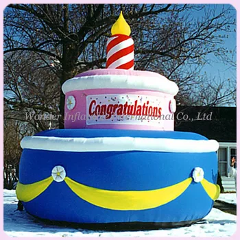 13ft dideli pripučiami gimtadienio tortas su žvakėmis už reklamos