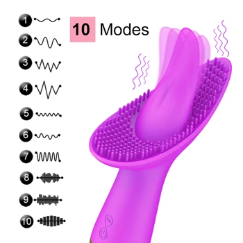 10 Vibravimo Režimai Lyžis Klitorio Liežuvio Vibratorius G-spot Sekso Žaislai Moterims, Oralinis Seksas, G Spot Clit Massager Moterų Masturbator