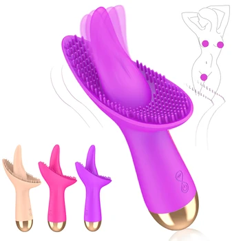 10 Vibravimo Režimai Lyžis Klitorio Liežuvio Vibratorius G-spot Sekso Žaislai Moterims, Oralinis Seksas, G Spot Clit Massager Moterų Masturbator
