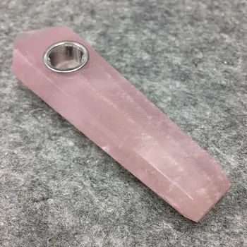 Gamtos pink rose kvarco kristalo rūkymas vamzdis rieki gydomųjų mineralinių kristalų