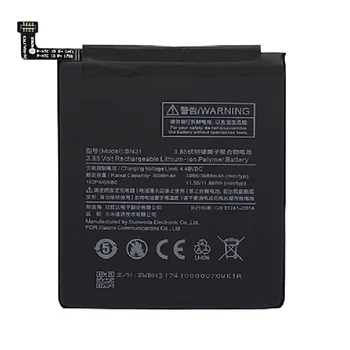 BN31 Baterija Xiaomi Mi5x Mi 5X Mobiliojo Telefono Baterijos Pakeitimas 3080mAh Didelės Talpos Nemokamai Įrankiai