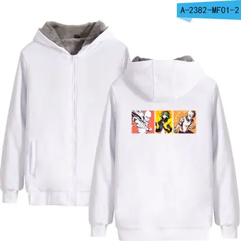 Luckyfridayf medvilnės negabaritinių hoodies palaidinės Anime Vienas Smūgis Vyras moteris Cosplay storio kostiumas striukė kailis moletom masculino