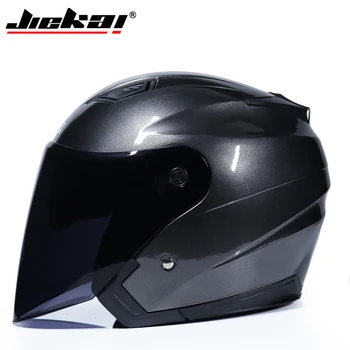 Šalmas motociklų atidaryti veido capacete para motocicleta cascos para moto lenktynės senovinių motociklų šalmai su dvigubo objektyvo JK-516