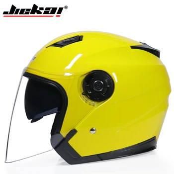 Šalmas motociklų atidaryti veido capacete para motocicleta cascos para moto lenktynės senovinių motociklų šalmai su dvigubo objektyvo JK-516