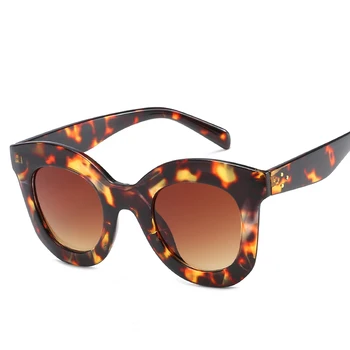 Unisex aikštė akiniai nuo saulės moterims 2018 prabangos prekės ženklo dizaineris skaidrus leopard balta ponios festivalis akinius oculos feminino