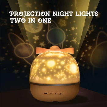 LED Projektorius Star Mėnulis Naktį Šviesos Dangus Sukasi baterijomis, naktinė lempa Lempa, Vaikams, Vaikai, Kūdikis, Miegamojo, vaikų Darželio Dovanos