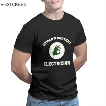 Elektrikas Pasaulio s Okayest Elektrikas Juokingas Būti T-Shirt Mados Mielas Trumpas Rankovės Anime Retro Mens Drabužius 20436