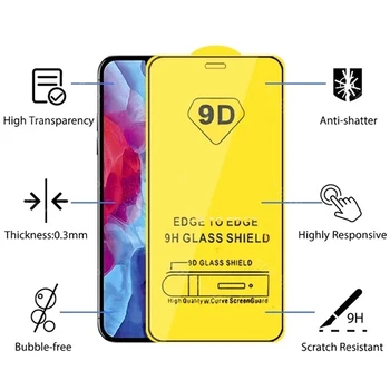 Naujas 9D Full Screen Protector, IPhone 12 Pro Max 12Mini Grūdintas Stiklas IPhone 11 Pro XS Max X XR 7 8 6 Plius apsauginės Plėvelės