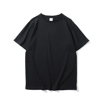 Vyriški vasarą, pavasarį 11-spalvos apvalios kaklo medvilnės trumparankoviai mados tendencija vientisos spalvos laukinių atsitiktinis palaidų t-shirt dugno marškinėliai